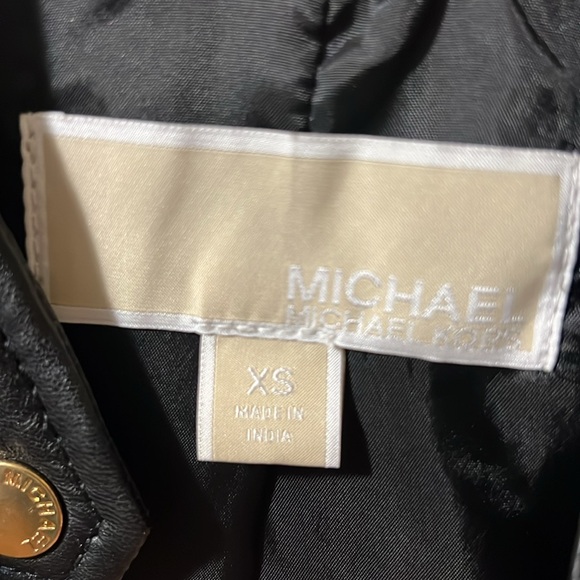 Michael Kors Black Leather Jacket XS excellent condition - Picture 6 of 12